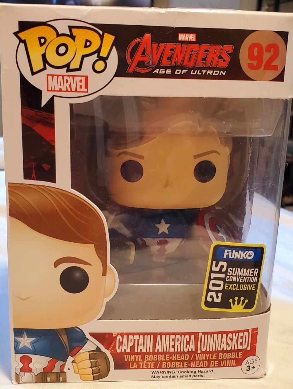 Marvel Funko Pop Captain America Unmasked